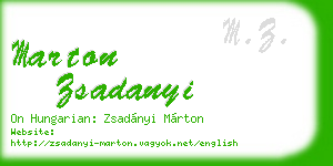 marton zsadanyi business card