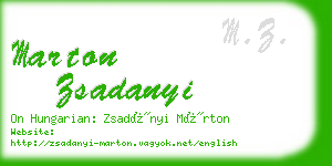 marton zsadanyi business card